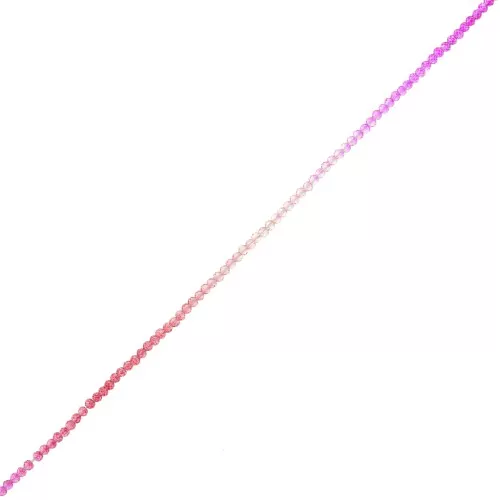 3mm Round faceted beads - Tie and dye - Fuchsia - Red - Nude x37cm