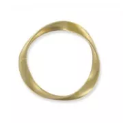 Twisted ring 23mm satin Gold tone HQ x1