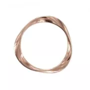 Twisted ring 23mm rose Gold tone x1