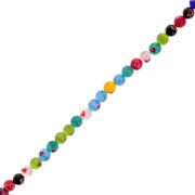 6mm Millefiori Glass beads - Heart - Multicolored x37cm|raw }}