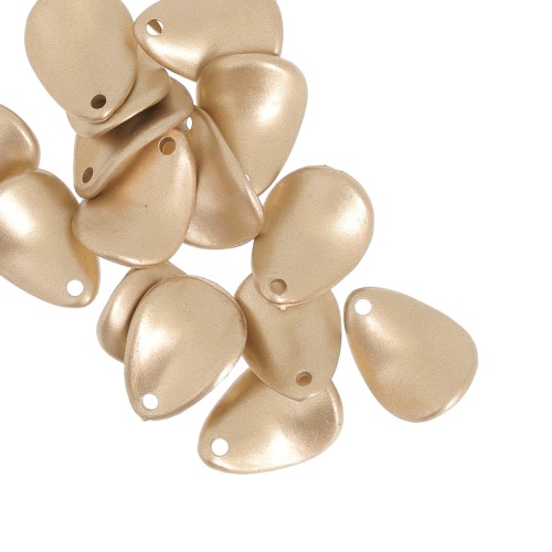 18mm acrylic curved flower petals - Mat gold x15
