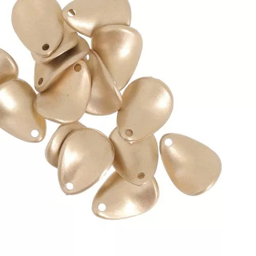 18mm acrylic curved flower petals - Mat gold x15