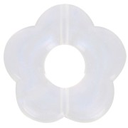 26mm acrylic flower bead - Transparent pearl x1|raw }}