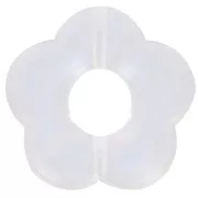 26mm acrylic flower bead - Transparent pearl x1