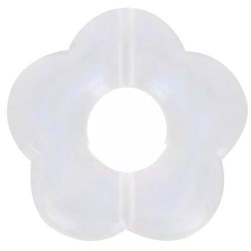 26mm acrylic flower bead - Transparent pearl x1