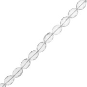 16x12mm Oval faceted glass beads - Crystal x32cm|raw }}