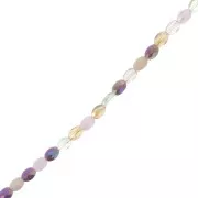 Pink - 8x6mm Oval faceted glass beads - Mix Rose - Lilac x58cm 8x6mm Oval faceted glass beads - Mix Rose - Lilac x58cm