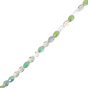 8x6mm Oval faceted glass beads - Mix Green - Crystal x58cm