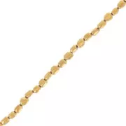 Perles nuggets irréguliers 6 - 8 mm imitation Hématite - Golden x40cm