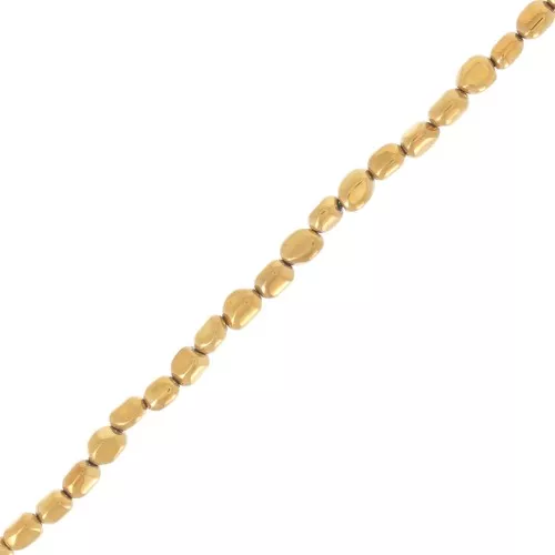 6-8mm Irregular nugget beads imitation Hematite - Golden x40cm