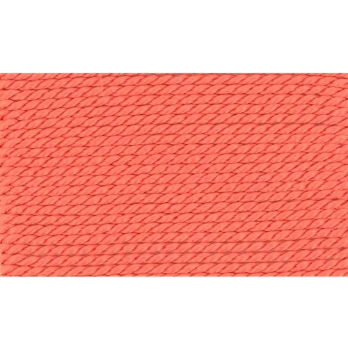 Silk Bead Cord 1.05 mm Coral x2 m