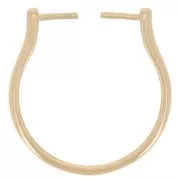 Thin interchangeable ring - Size 52 - 3-micron gold-plated x1