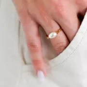 Thin interchangeable ring - Size 54 - 3-micron gold-plated x1