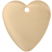 19x18mm Heart pendant - Fine Gold Plated x1|raw }}