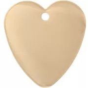 19x18mm Heart pendant - Fine Gold Plated x1