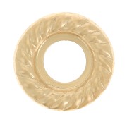 9mm stick-on Round recessed element for 5mm cabochon - Gold filled x1
