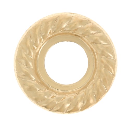 9mm stick-on Round recessed element for 5mm cabochon - Gold filled x1