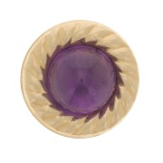 9mm stick-on Round recessed element for 5mm cabochon - Gold filled x1