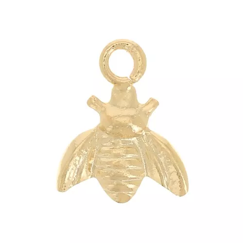 7x6mm Mini bee charm - Gold filled x1