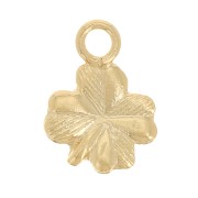 7x5.5mm Mini clover charm - Gold filled x1|raw }}