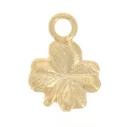 7x5.5mm Mini clover charm - Gold filled x1