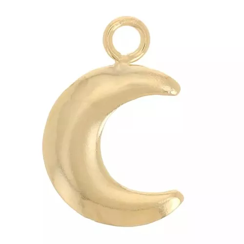 10x7mm Half-moon charm - Gold filled x1