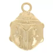 10x7mm Ladybug charm - Gold filled x1