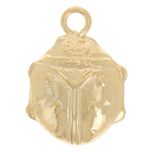 10x7mm Ladybug charm - Gold filled x1