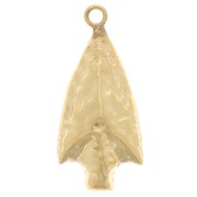 18x8mm hammered ethnic peak pendant with closed ring - Gold filled x1|raw }}