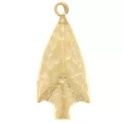 18x8mm hammered ethnic peak pendant with open ring - Gold filled x1