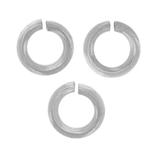 4x0.8mm 316L stainless steel Open jump rings x10