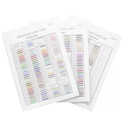 Miyuki seed beads 15/0 colour chart (n°SP-112/1-3) - Sheets 1 - 2 and 3 x1