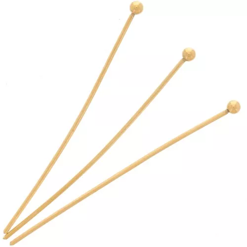 35x0.6mm 304 Stainless Steel Ball Head Nails - Gold x6