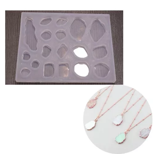 Silicone mold for 18 Agate slices in resin - Transparent x1
