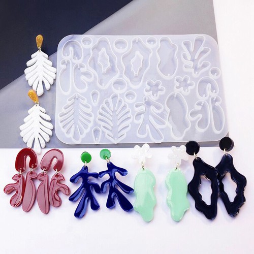 Silicone mold n°10 for making resin earrings - Transparent x1