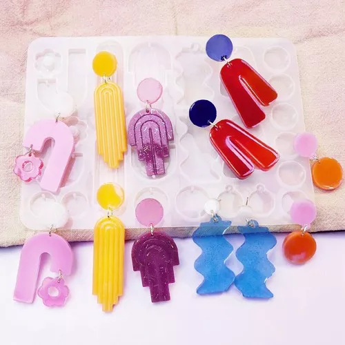 Silicone mold n°11 for making resin earrings - Transparent x1