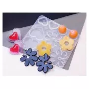 Silicone mold for resin cabochons and pendants - Transparent x1
