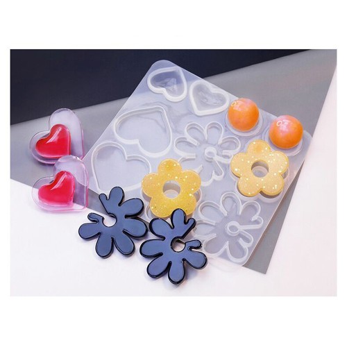 Silicone mold for resin cabochons and pendants - Transparent x1