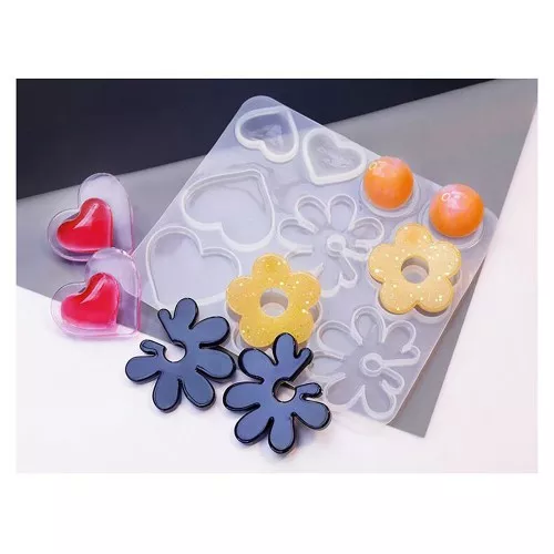 Silicone mold for resin cabochons and pendants - Transparent x1