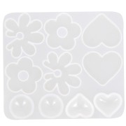 Silicone mold for resin cabochons and pendants - Transparent x1