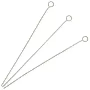 50x0.6mm 304 stainless steel eye pins x10