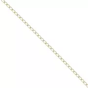 1.3mm Stainless steel 316L Rombo mesh chain - Gold x50cm
