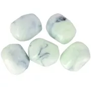 22x17mm Irregular baroque bead in opaque resin - Mint marbled x1