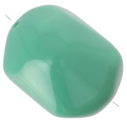 22x17mm Irregular baroque bead in opaque resin - Dark sage green x1|raw }}