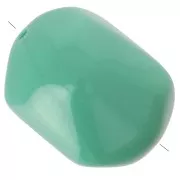 Perle baroque irrégulière en résine opaque 22x17 mm - Vert sauge foncé x1