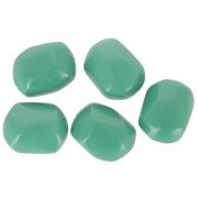 22x17mm Irregular baroque bead in opaque resin - Dark sage green x1