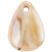 17mm Acrylic Curved Flower Petal Sequin - Marbled beige - Brown x15