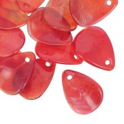 17mm Acrylic Curved Flower Petal Sequin - Marbled Red x15|raw }}