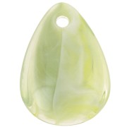 17mm Acrylic Curved Flower Petal Sequin - Marbled lichen - White x15