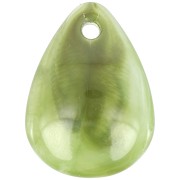 17mm Acrylic Curved Flower Petal Sequin - Marbled olive - White x15